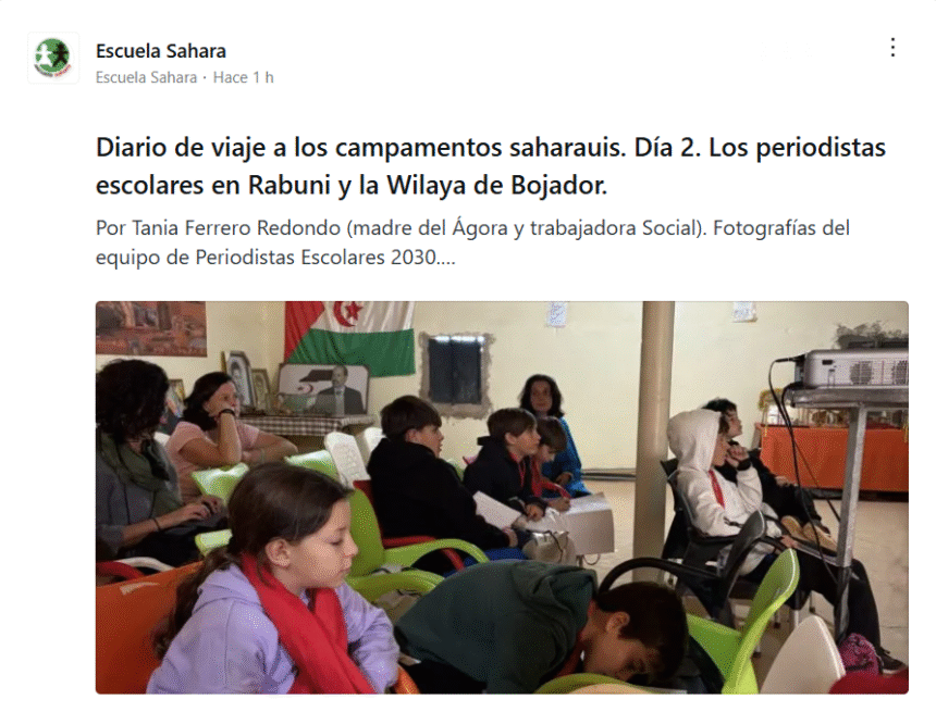 zxcvb Diario de viaje a los campamentos saharauis. Día 2. Los periodistas escolares en Rabuni y la Wilaya de Bojador. – Escuela Sahara