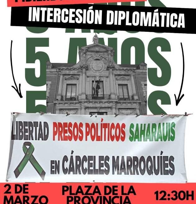 CINCO AÑOS SIN RESPUESTAS: El próximo lunes 2 de marzo se cumple el 5º aniversario de la movilización en Madrid por los presos políticos saharauis