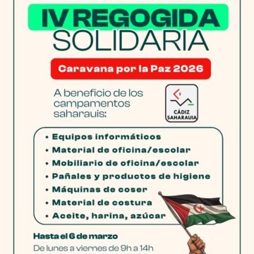 Cádiz Saharauia lanza campaña solidaria para la ‘Caravana por la Paz 2026’ · Cádiz Noticias