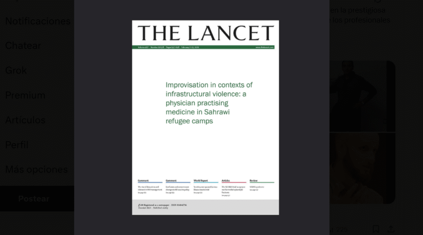 La salud como espejo de la injusticia política: lo que revela The Lancet sobre los campamentos saharauis – Victoria G. Corera