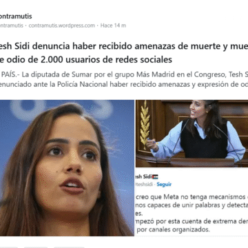Amenazas de muerte y mensajes racistas contra la diputada saharaui Tesh Sidi