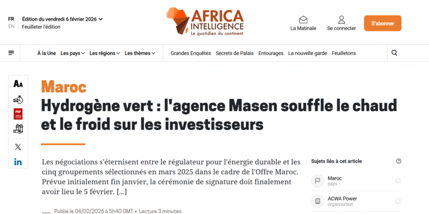 derfrerf Marruecos extiende la colonización económica del Sáhara Occidental al hidrógeno “verde”
