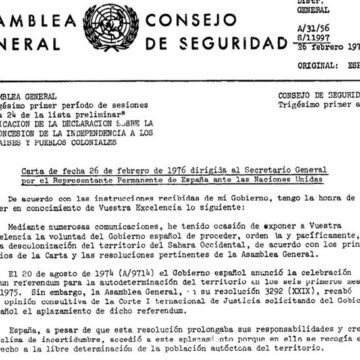 Sáhara Occidental: 50 años de la carta con la que España intentó desligarse ante la ONU sin cerrar la descolonización