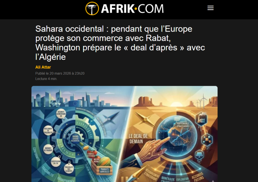 3we4r5ty El Sáhara Occidental en el nuevo tablero global: Europa protege el comercio mientras EE.UU. mueve ficha