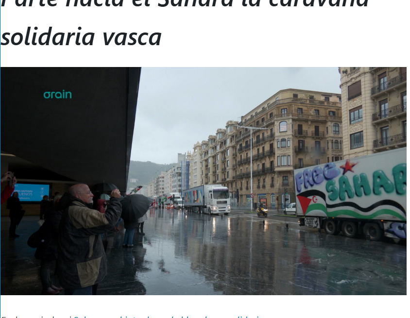 Parte hacia el Sáhara la caravana solidaria vasca