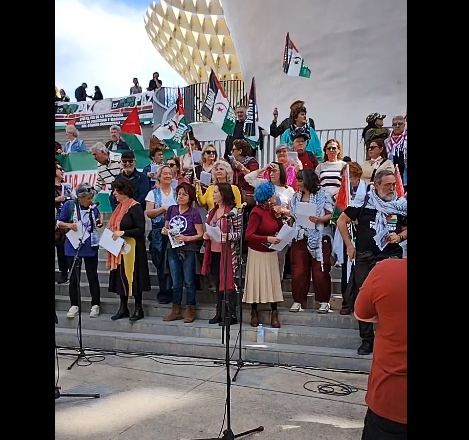 asdfgthjuk Sevilla se moviliza por la paz y denuncia la ocupación del Sáhara Occidental