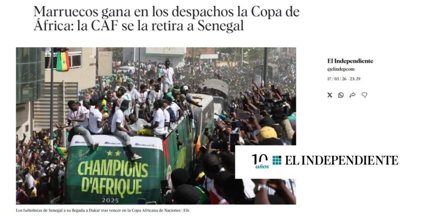 La CAF retira la Copa África a Senegal y proclama campeón a Marruecos en plena proyección hacia el Mundial 2030