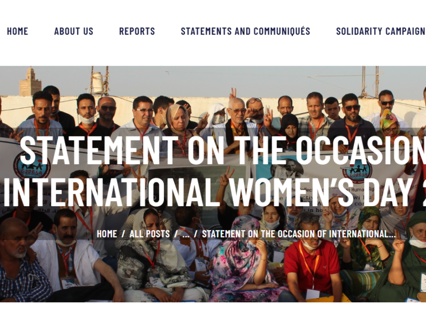 Día Internacional de la Mujer: CODESA denuncia la represión contra las mujeres en el Sáhara Occidental