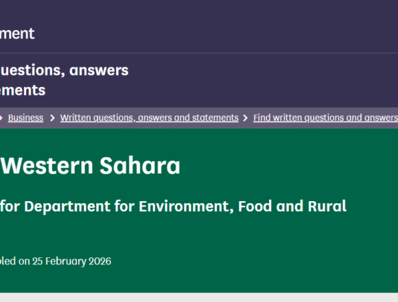 Le gouvernement britannique affirme que les produits du Sahara occidental ne peuvent pas être étiquetés comme marocains