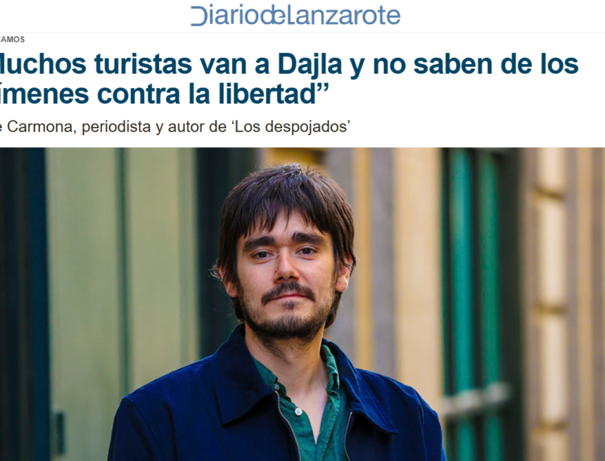Entrevista a José Carmona: turismo, represión y Sáhara Occidental en Diario de Lanzarote