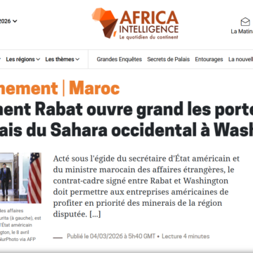 Minerales estratégicos del Sáhara Occidental: el acuerdo entre Estados Unidos y Marruecos revela la dimensión geopolítica del conflicto