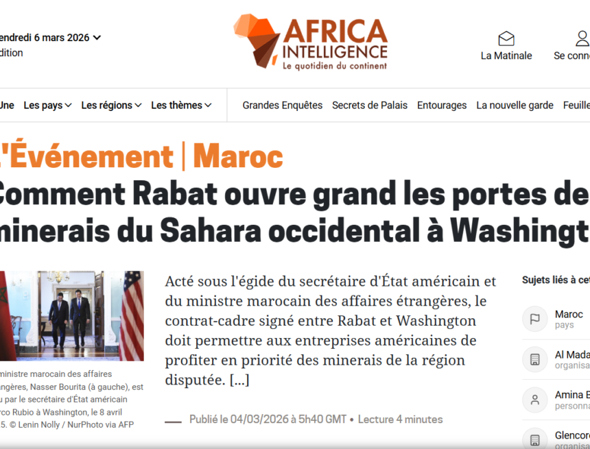 Minerales estratégicos del Sáhara Occidental: el acuerdo entre Estados Unidos y Marruecos revela la dimensión geopolítica del conflicto
