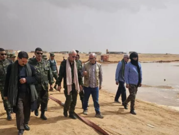 Brahim Gali se desplaza a Dajla para evaluar los daños tras las lluvias en los campamentos saharauis