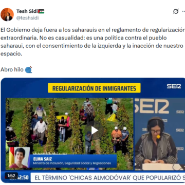 1q2w3er2123e4r Sáhara Occidental: Tesh Sidi denuncia “violencia institucional” contra los saharauis en España