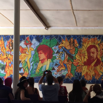 Mural con líderes históricos del pueblo saharaui y del Frente Polisario, símbolo de la construcción política de la República Saharaui