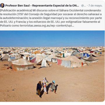 Sáhara Occidental: experto de la ONU denuncia la deriva internacional contra la autodeterminación saharaui