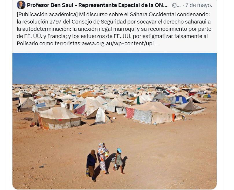 Sáhara Occidental: experto de la ONU denuncia la deriva internacional contra la autodeterminación saharaui