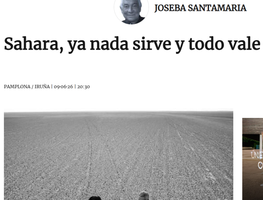 JosebaSanta Joseba Santamaria: cuando el Sáhara Occidental vuelve a recordar que el derecho internacional ya no basta