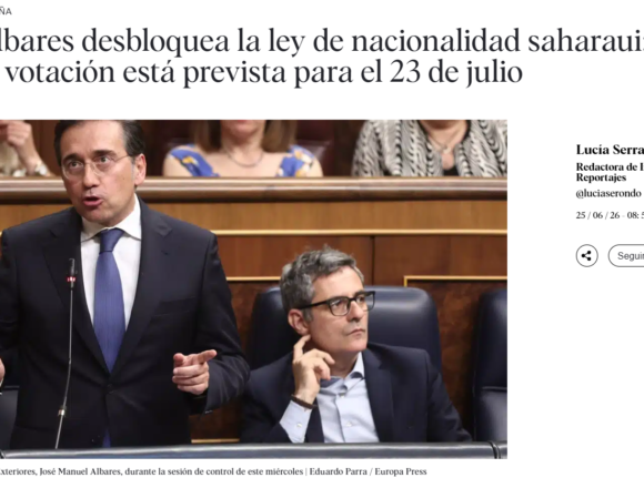 SUMAR y el PSOE desencallan la Ley de Nacionalidad Saharaui: el Congreso prevé votarla el 23 de julio