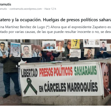 contramutis13 Cristina Martínez Benítez de Lugo alerta de que el respaldo a la ocupación agrava la situación de los presos políticos saharauis