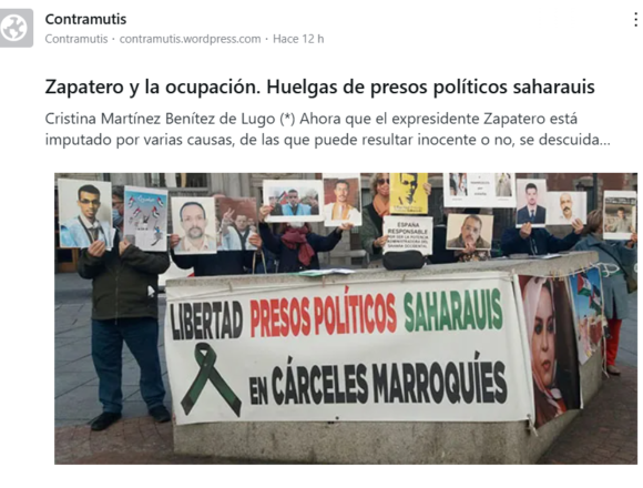 contramutis13 Cristina Martínez Benítez de Lugo alerta de que el respaldo a la ocupación agrava la situación de los presos políticos saharauis