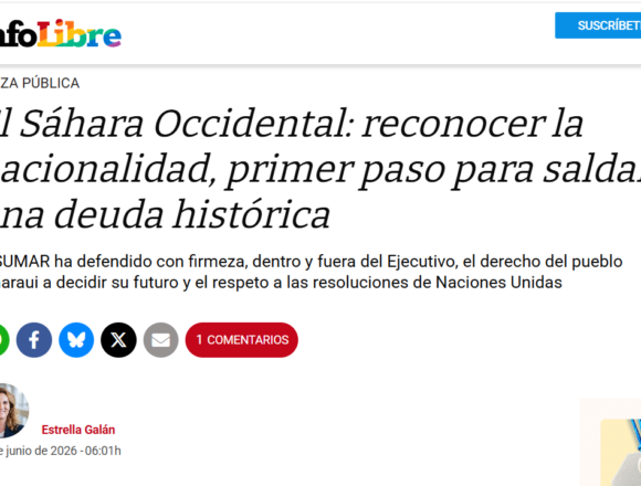 TEMA DE ACTUALIDAD | Estrella Galán sitúa la Ley de Nacionalidad Saharaui como primer paso para saldar la deuda histórica de España