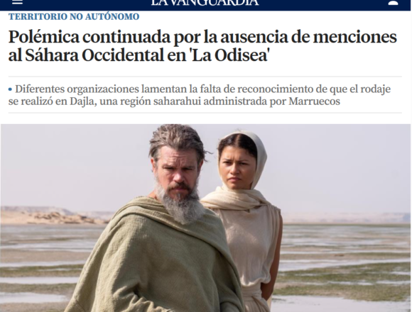 la vanguardiaOdisea REPERCUSIÓN | La Vanguardia recoge la denuncia de NOTEOLVIDES por el rodaje de ‘La Odisea’ en el Sáhara Occidental