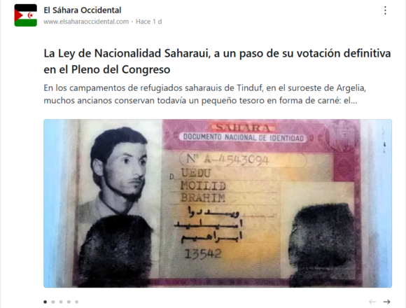 TEMA DEL DÍA | La Ley de Nacionalidad Saharaui (3): España empieza a saldar una deuda nacida en el Sáhara Español