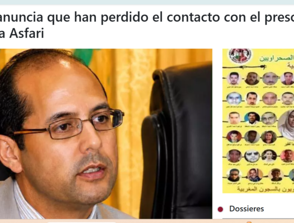 ALERTA SAHARA OCCIDENTAL | Se pierde el contacto con Naâma Asfari en su día 40 de huelga de hambre