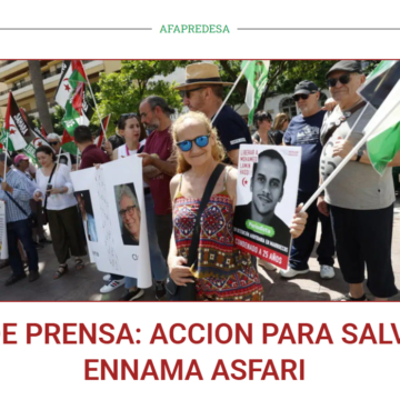 naamaAsfari10julio URGENTE | AFAPREDESA pide una intervención inmediata para salvar la vida de Naâma Asfari