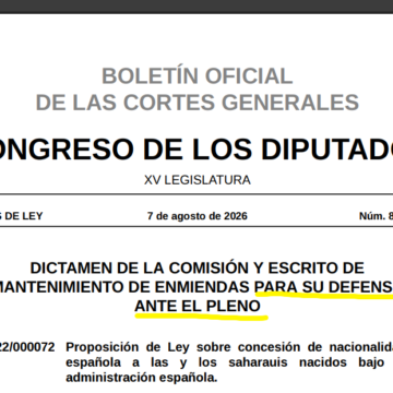 LeyNacionalidadEspañola Nacionalidad saharaui: qué dice exactamente el texto que llegará al Pleno del Congreso