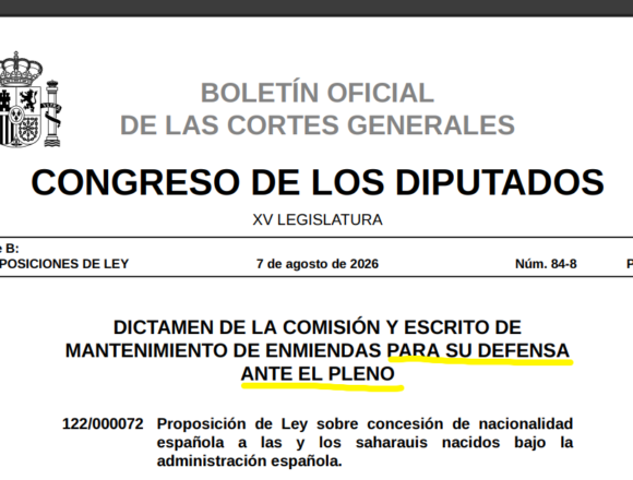 LeyNacionalidadEspañola Nacionalidad saharaui: qué dice exactamente el texto que llegará al Pleno del Congreso