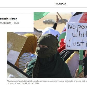 LECTURA RECOMENDADA | BERRIA: la represión en el Sáhara Occidental no es una suma de hechos aislados – Kristina Berasain