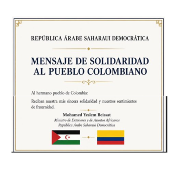 LA LECTURA DEL DÍA | Colombia cambia de posición; la República Saharaui responde con solidaridad