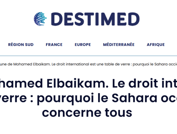 destimed258 Le Sahara occidental comme test du droit international : la « table de verre »