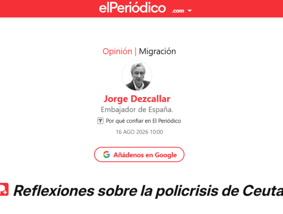 jorgedez Jorge Dezcallar sobre Ceuta: «Se repetirá cuando a Marruecos le convenga»
