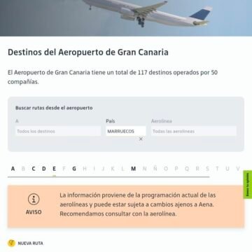 AENACanarias AENA sitúa El Aaiún y Dajla en Marruecos pese al estatus del Sáhara Occidental