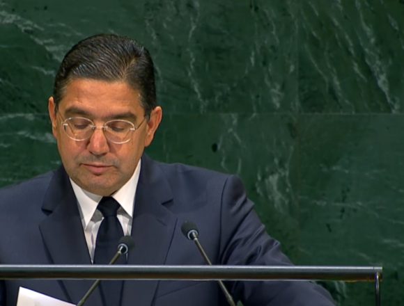 bouritaenONU Marruecos ante la ONU: autodeterminación para Palestina, autonomía bajo soberanía marroquí para el Sáhara Occidental ocupado