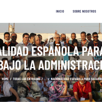 Sáhara Occidental | CODESA pide separar la ley de nacionalidad española del derecho a la autodeterminación