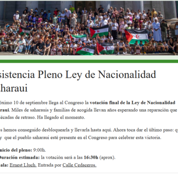 pleno10deseptiembre NACIONALIDAD SAHARAUI | 10 de septiembre, la ley llega al Pleno (II): dónde está cada grupo parlamentario
