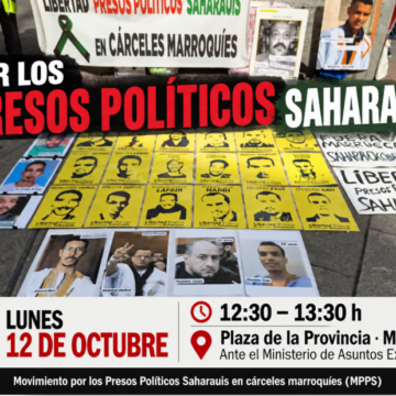 12OctubreMPresos Sáhara Occidental | Este lunes en Madrid: una hora por los presos de Gdeim Izik