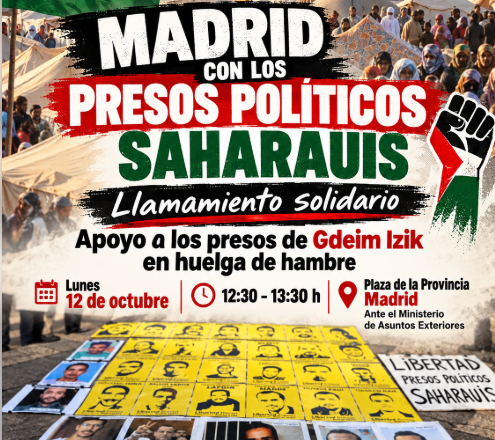 Sáhara Occidental | Madrid vuelve a la calle este lunes por los presos políticos saharauis de Gdeim Izik