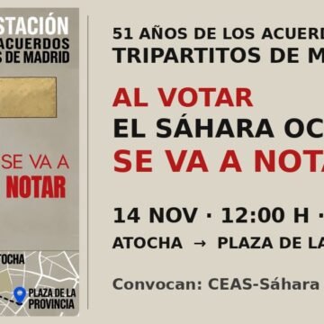 cartel_14N_horizontal_1200x630 Sáhara Occidental | Madrid se movilizará el 14 de noviembre, 51 años después de los Acuerdos Tripartitos