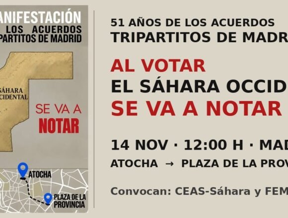 cartel_14N_horizontal_1200x630 Sáhara Occidental | Madrid se movilizará el 14 de noviembre, 51 años después de los Acuerdos Tripartitos
