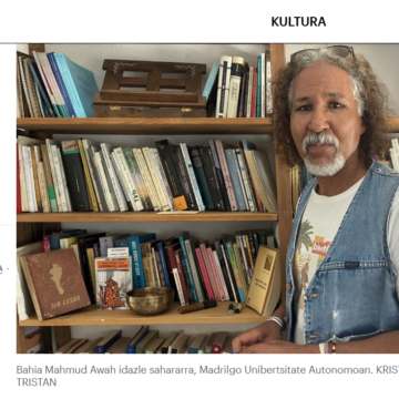 kristina1 (1) Bahia Mahmud Awah: «El movimiento de liberación del Sáhara me hizo escritor; si no, sería buscador de dromedarios»