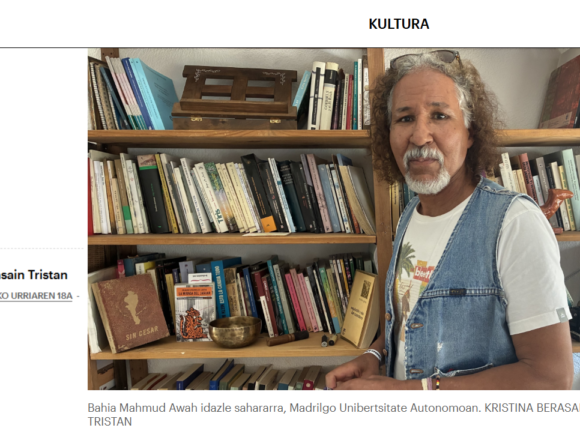 Bahia Mahmud Awah: «El movimiento de liberación del Sáhara me hizo escritor; si no, sería buscador de dromedarios»
