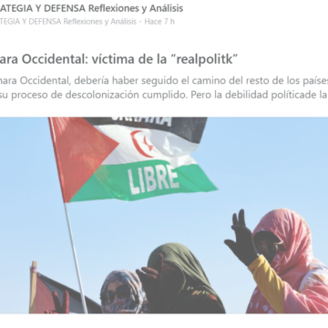 realpolitik LECTURA RECOMENDADA | Sáhara Occidental, víctima de la «realpolitik»
